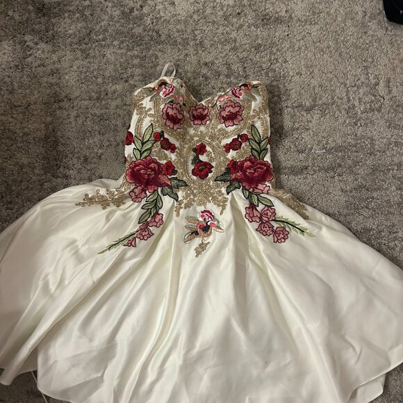 Blondie Nites White Dress size 7 - Picture 5 of 5